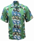 Original Hawaiihemd - RETRO NIGHT BLOOMING CEREUS - RAINFOREST - Diamond Head Sportswear Modell: NBCrain