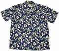 Original Hawaiihemd - Mini Anthurium - Navy Blau - Paradise Found