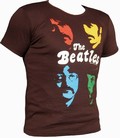 Logoshirt - THE BEATLES Shirt - Faces - Braun